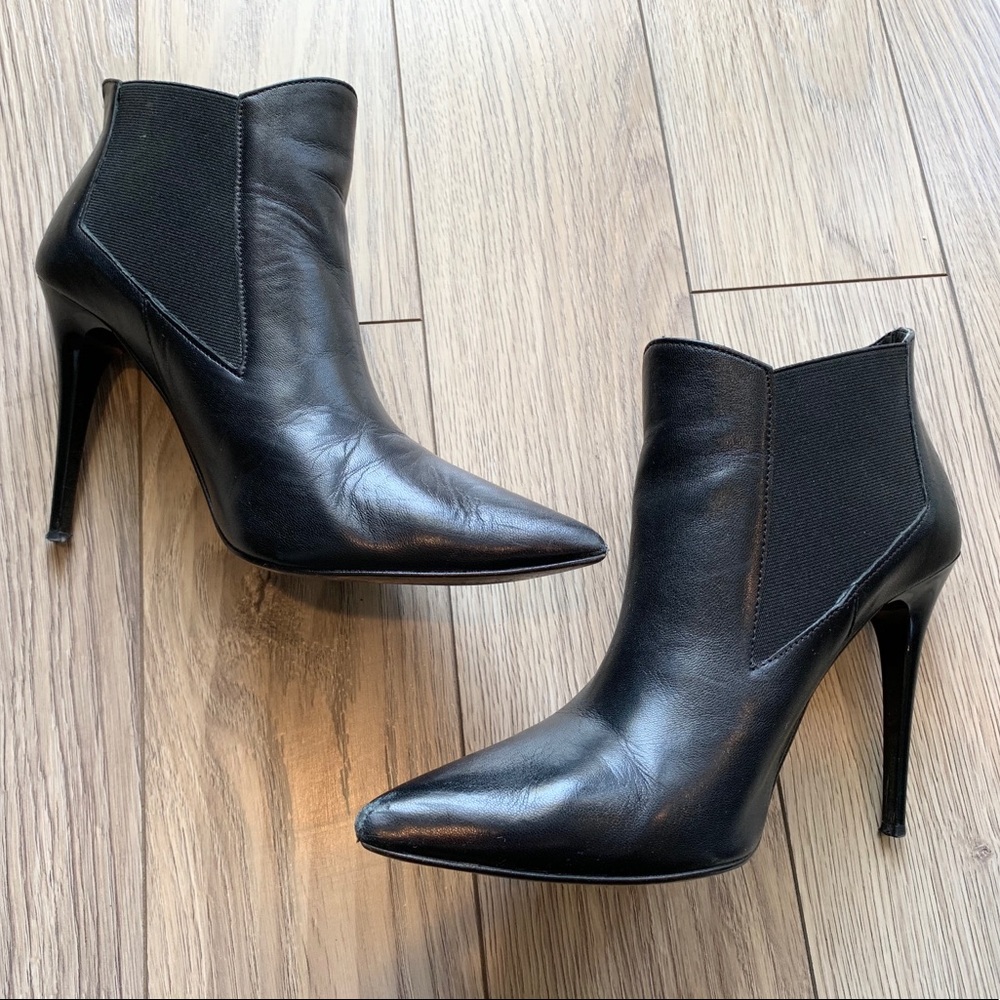 Topshop Chelsea Boot Heel 4”, Black, Size …